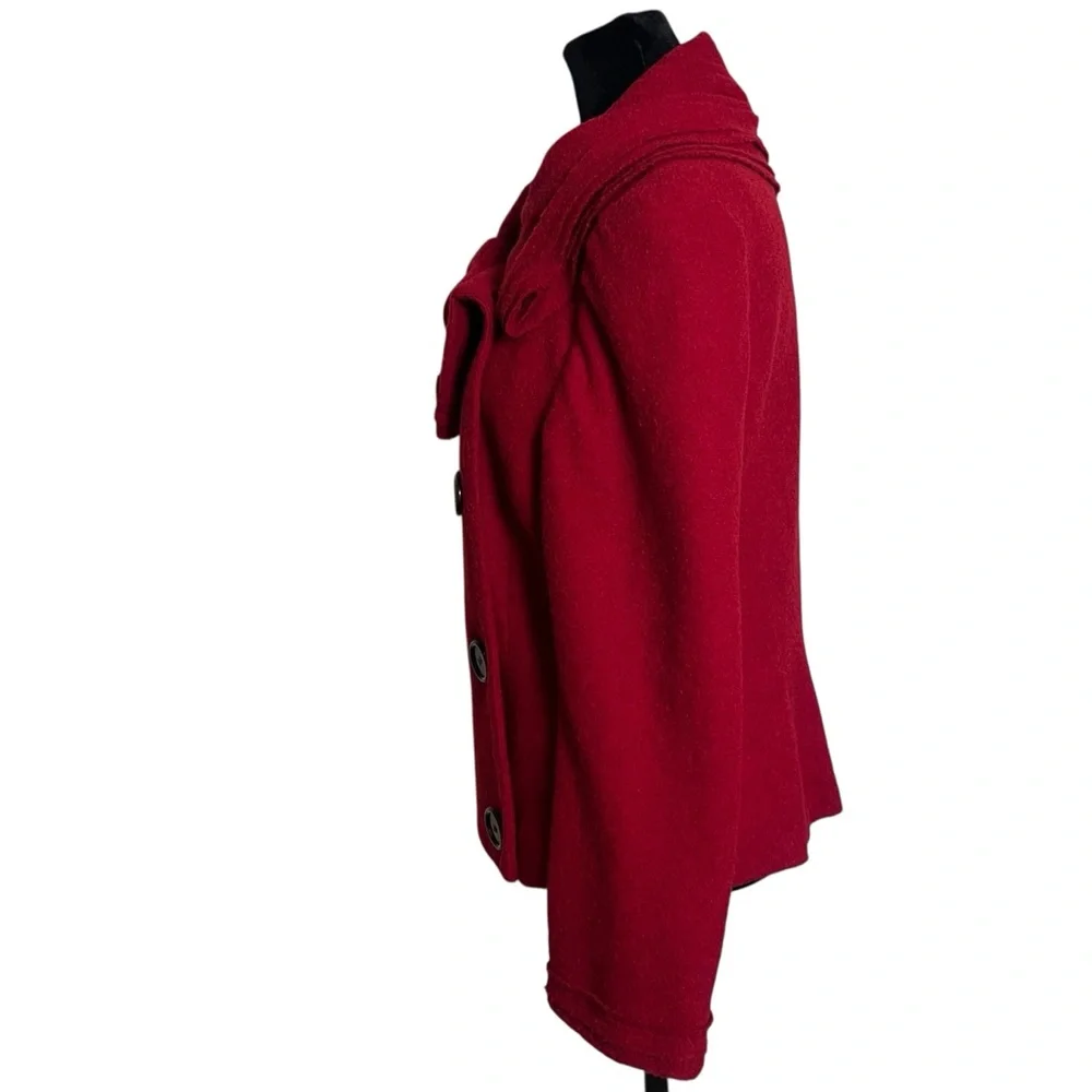 Vintage Carolina Herrera New York Red Virgin Wool Jacket – Size 16 - Picture 6 of 16
